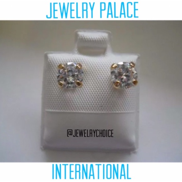 🆕14K Gold Filled .75 Carat CZ Post Earrings - Picture 1 of 2